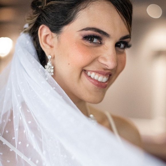 NEW Polka Dot Bridal Wedding Veil Ivory Bride soft Veil Swiss Dot main image 5